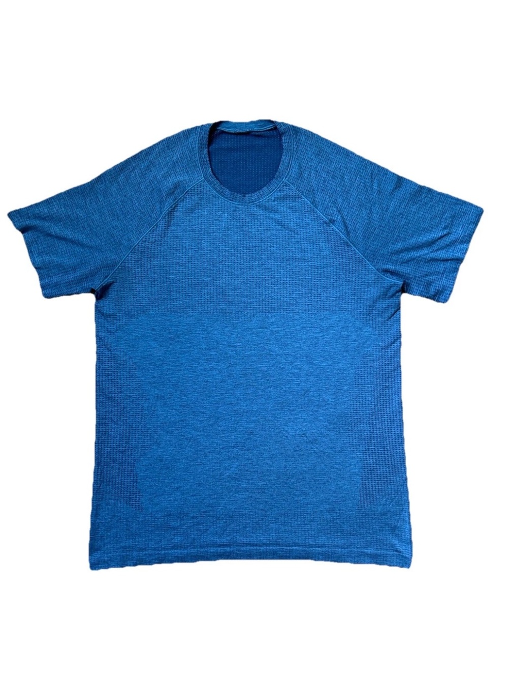 Lululemon Mens Large Blue Training Shirt Short Sleeve Athletic Gym Performance
